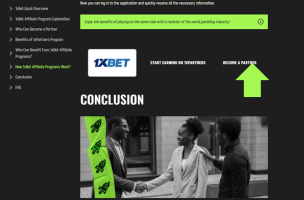 How to Become a Partner 1xBet Registration step 1