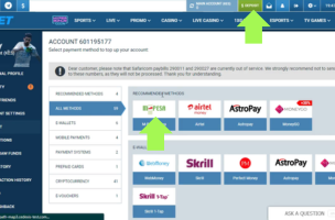 1xBet Deposit M-pesa step 3