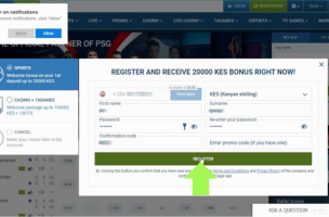 1xBet Registration step 4