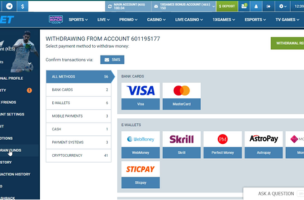 1xBet Withdrawal Web step 3