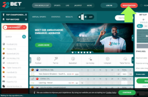 How to Receive 22bet Bonus step 1