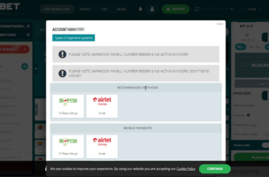 22bet Deposit step 2