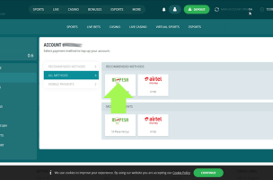 22Bet Deposit Tutorials Using M-Pesa step 2