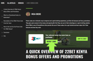 22bet Promo Code step 1
