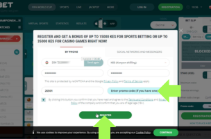 22bet Promo Code step 3