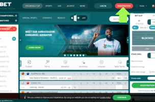 22bet Registration step 1