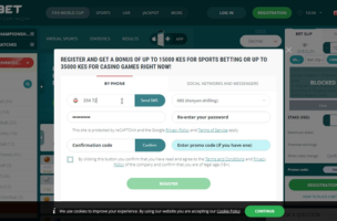 22bet Registration step 2