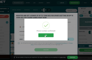 22bet Registration step 3