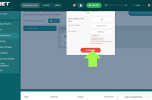 How to Withdraw Money from 22Bet Via the Website's Interface step 3