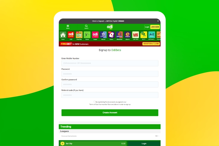 How to Register on OdiBets