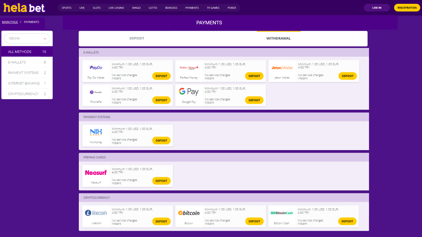 How to Deposit Money into Your HelaBet Account