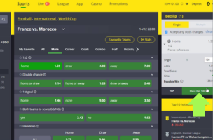 BangBet How to Place a Single Bet: Beginners Guide step 3