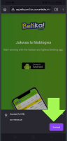 Betika Download Android App step 2