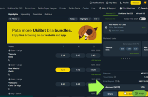 Betika How to Bet step 3