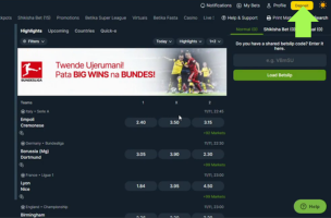 Betika Deposit step 1