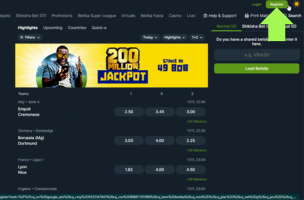 Betika Registration step 2