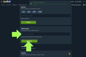 Betika Withdrawal step 3