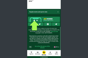 Betwinner How to Download the App for iOS step 2