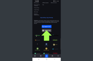 CyberBet How to Register Through the App step 1