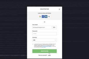 GGBet Registration Process on the Website step 3
