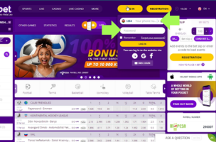 HelaBet Log in step 2