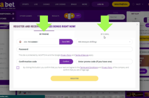 HelaBet Registration step 2