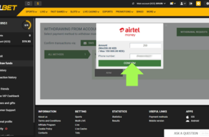 Melbet Web Withdrawal step 3