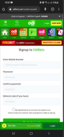 OdiBet Registration step 2