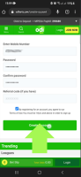 OdiBet Registration step 4