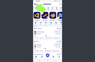 Guide on Funding Paripesa Account Via an App step 1