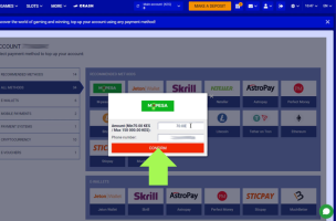 Guide on Funding Paripesa Account On the Website step 2