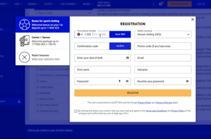 Registration on the Paripesa Website step 2