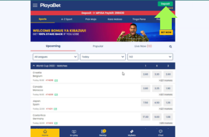 PlayaBet Deposit step 1