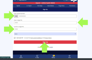 PlayaBet Registration step 2