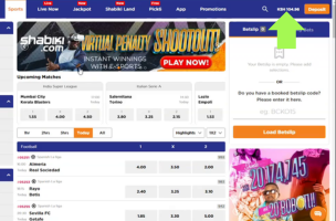 Shabiki How to bet step 2