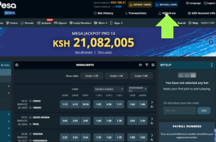 SportPesa Withdrawal step 2