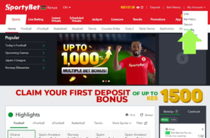 Sportybet Withdrawal step 3